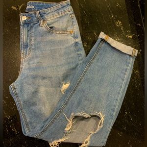 Wild fable high rise ripped mom jean size 0